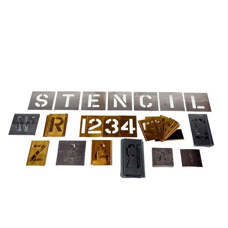 PRYOR FSL3.1-2 Flat Stencil Letter Set - 3.5 in. FSL3.1/2